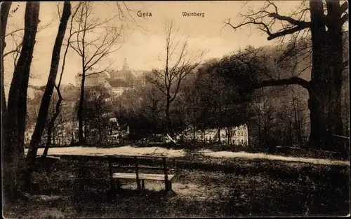 Ak Untermhaus Gera in Thüringen, Schloss Osterstein, Weinberg