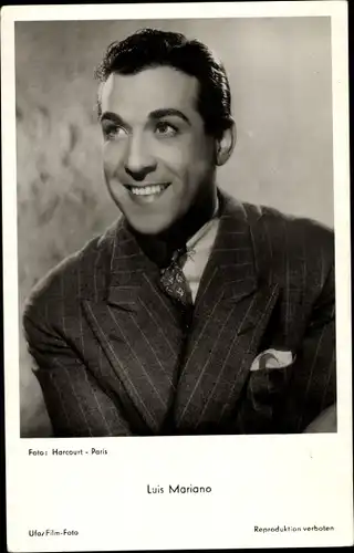 Ak Schauspieler Luis Mariano, Portrait