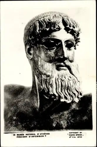 Ak Athen Griechenland, Musee National d'Athenes, Poseidon d'Artemision