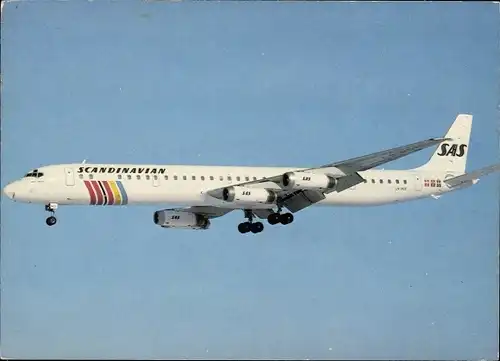 Ak Passagierflugzeug, SAS DC-8-63, Stockholm-Arlanda, 1984