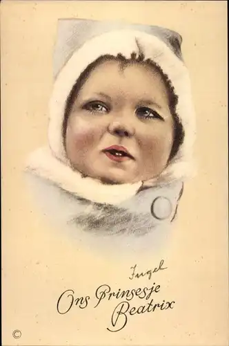 Künstler Ak Ingel, Prinzessin Beatrix der Niederlande, Kinderportrait