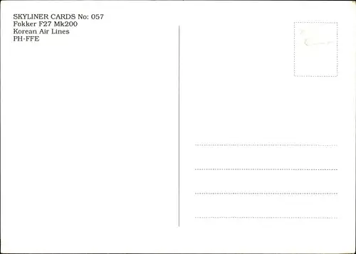 Ak Passagierflugzeug, Fokker F27 Mk200, Korean Air Lines