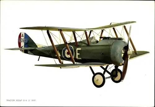 Ak Zivilflugzeug, Doppeldecker, A 6393, Jahr 1917