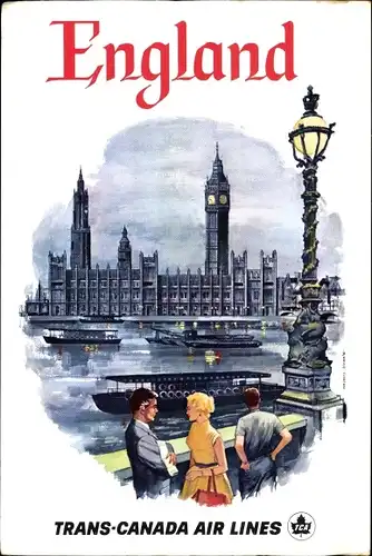 Ak London City England, Big Ben, Trans-Canada Airlines