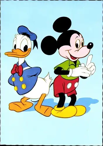 Ak Walt Disney, Mickey Mouse, Donald Duck
