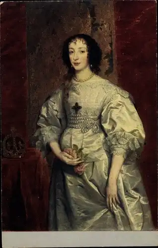Künstler Ak Van Dyck, A., Henriette von Frankreich, Königin von England, Portrait