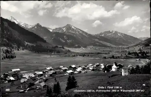 Ak Grän Reutte in Tirol, Gesamtansicht
