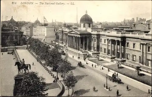 Ak London, The National Gallery, Panorama