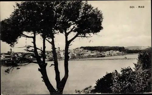 Ak Rab Kroatien, Gesamtansicht
