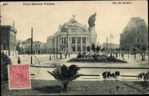 Ak Rio de Janeiro Brasilien, Praca Marechal Floriano