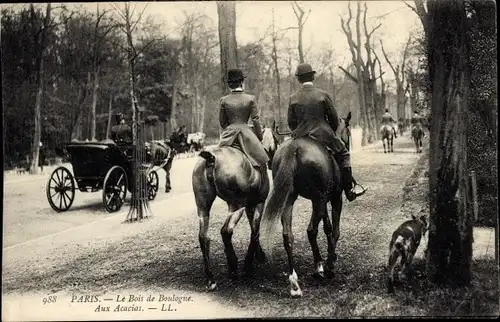 Ak Paris XVI. Bezirk Passy, Bois de Boulogne, Aux Acacias