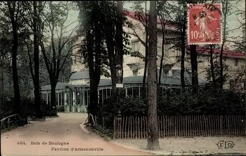 Ak Paris XVI, Bois de Boulogne, Pavillon d’Armenonville