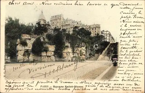 Ak Paris XVIII. Montmartre, Square Saint Pierre