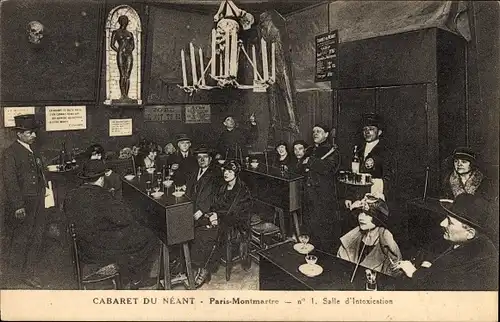 Ak Paris XVIII Montmartre, Cabaret du Néant, Rauschraum