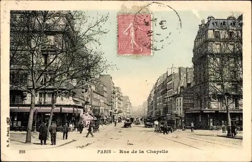 Ak Paris XVIII. Montmartre, Rue de la Chapelle