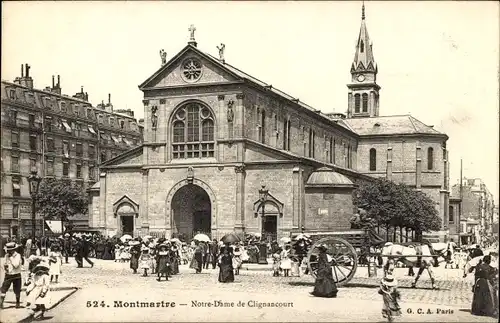 Ak Paris XVIII. Buttes-Montmartre, Notre Dame de Clignancour