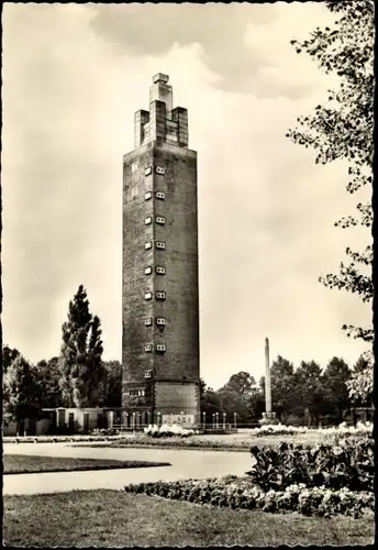 Ak Magdeburg an der Elbe, Kulturpark Rotehorn, Aussichtsturm