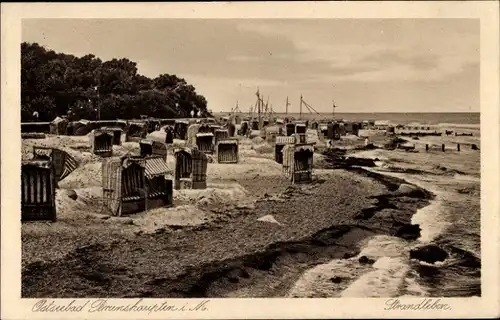 Ak Ostseebad Brunshaupten Kühlungsborn, Strandleben, Strandkörbe