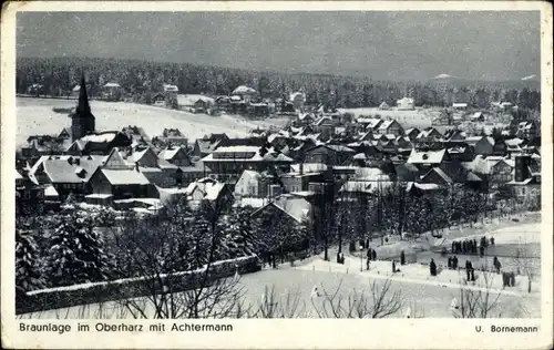 Ak Braunlage im Oberharz, Teilansicht, Achtermann