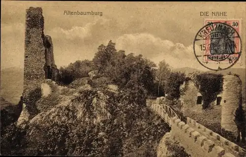 Ak Altenbamberg in Rheinland Pfalz, Altenbaumburg, Ruine Altebaumburg