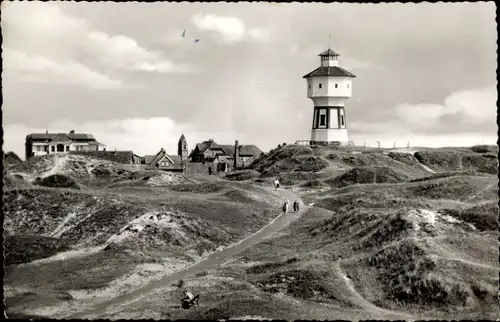 Ak Nordseebad Langeoog Ostfriesland, Leuchtturm, Teilansicht