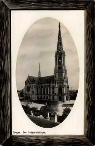 Präge Passepartout Ak Speyer am Oberrhein Rheinland Pfalz, Gedächtniskirche