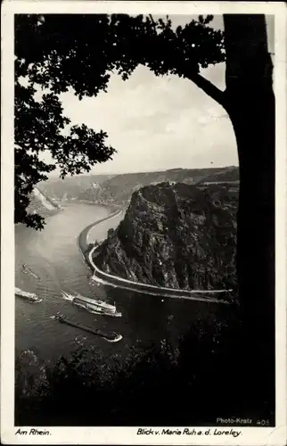 Ak Urbar am Rhein bei Koblenz, Maria Ruh, Loreley