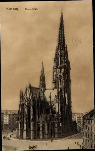 Ak Hamburg Altstadt, Nikolaikirche