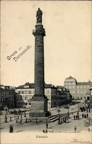 Ak Darmstadt in Hessen, Ludwigsäule