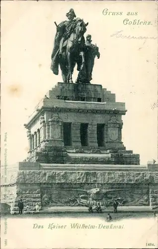 Ak Koblenz am Rhein, Kaiser Wilhelm Denkmal