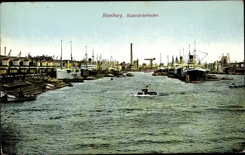 Ak Hamburg Mitte Steinwerder Kuhwerder, Kuhwärderhafen