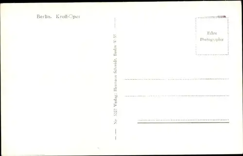 Ak Berlin Tiergarten, Krolloper