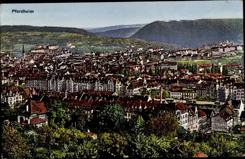 Ak Pforzheim im Schwarzwald, Panorama