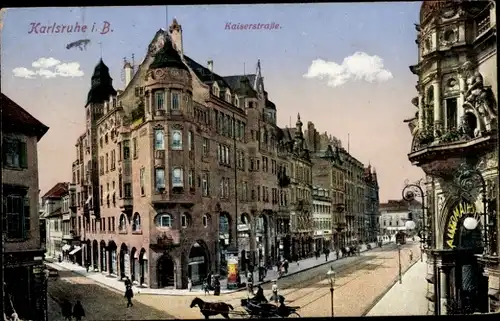 Ak Karlsruhe in Baden, Kaiserstraße, Automatencafe