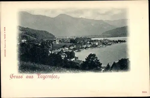 Ak Tegernsee in Oberbayern, Panorama