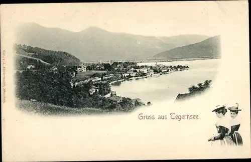 Ak Tegernsee in Oberbayern, Panorama