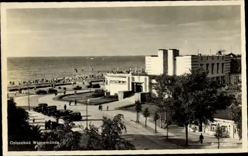 Ak Rostock Warnemünde, Kurhaus, Strand