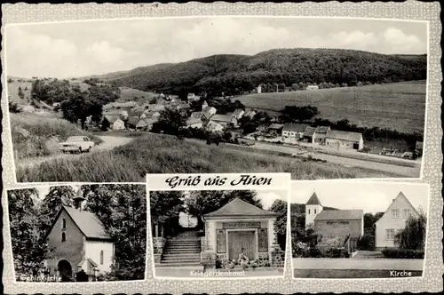 Ak Auen im Hunsrück, Panorama, Kriegerdenkmal, Kirche