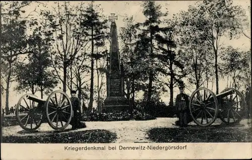 Ak Dennewitz Niedergörsdorf in Brandenburg, Kriegerdenkmal