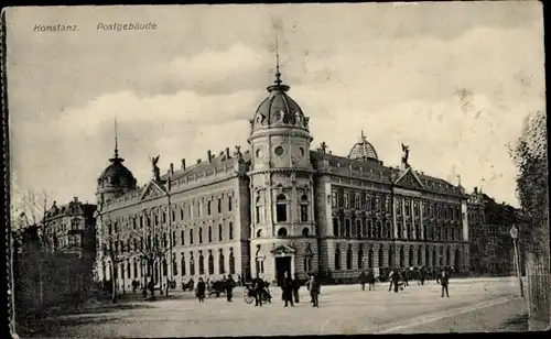 Ak Konstanz am Bodensee, Postgebäude