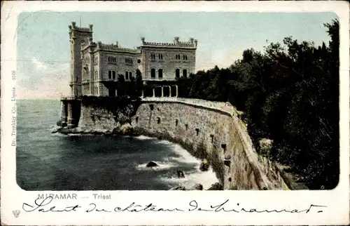 Ak Triest Trieste Friuli Venezia Giulia, Schloss Miramar