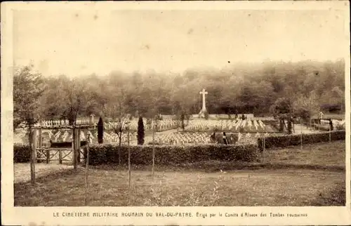 Ak Soultzmatt Sulzmatt Elsass Haut Rhin, Val du Pâtre, rumänischer Soldatenfriedhof