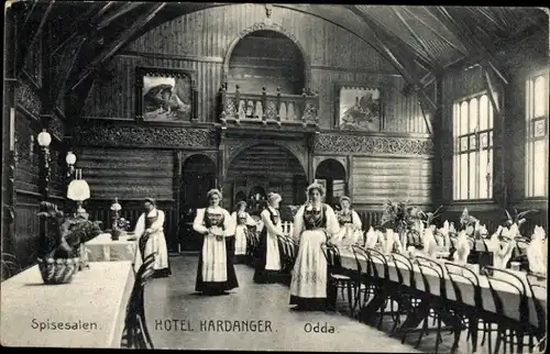 Ak Odda Norwegen, Hotel Hardanger, Speisesaal