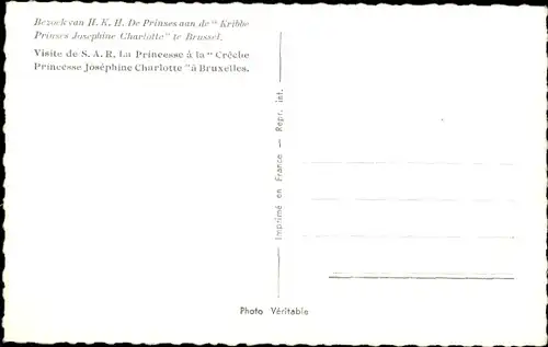 Ak Prinzessin Josephine Charlotte, Brüssel