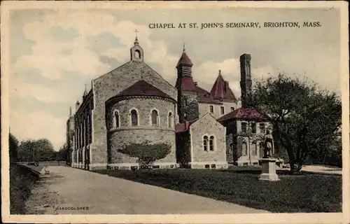 Ak Brighton Massachusetts USA, Kapelle am St. Johns Seminar