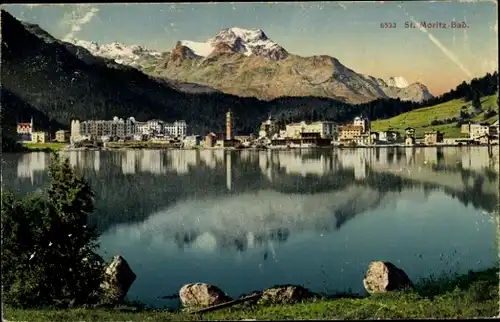 Ak Sankt Moritz Bad Kanton Graubünden, Panorama