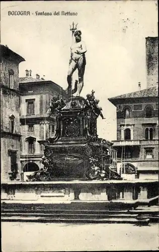 Ak Bologna Emilia Romagna, Neptunbrunnen