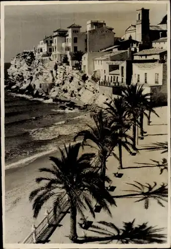 Ak Benidorm Valencia Spanien, Blick auf den Badeort an der Costa Blanca