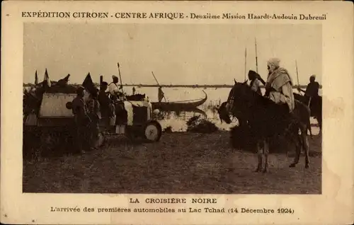 Ak Zentralafrikanische Rep., Expedition Citroen, La Croisiere Noire, Mission Haardt Audouin Dubreuil