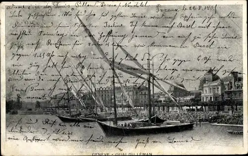 Ak Genf Genf Schweiz, Quai du Leman